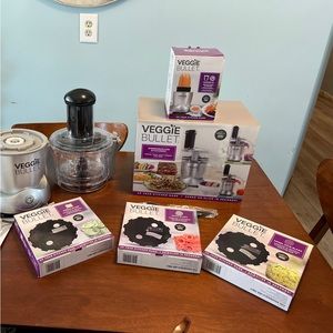 New Veggie Bullet Shredder/Slicer Attachment Blender Kit Blades Accessories